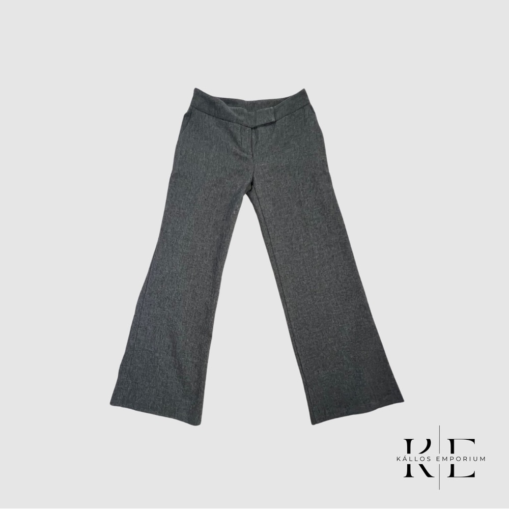 B. Wear Grey Flare Cropped Pants